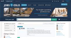 Desktop Screenshot of jobsinoslo.com